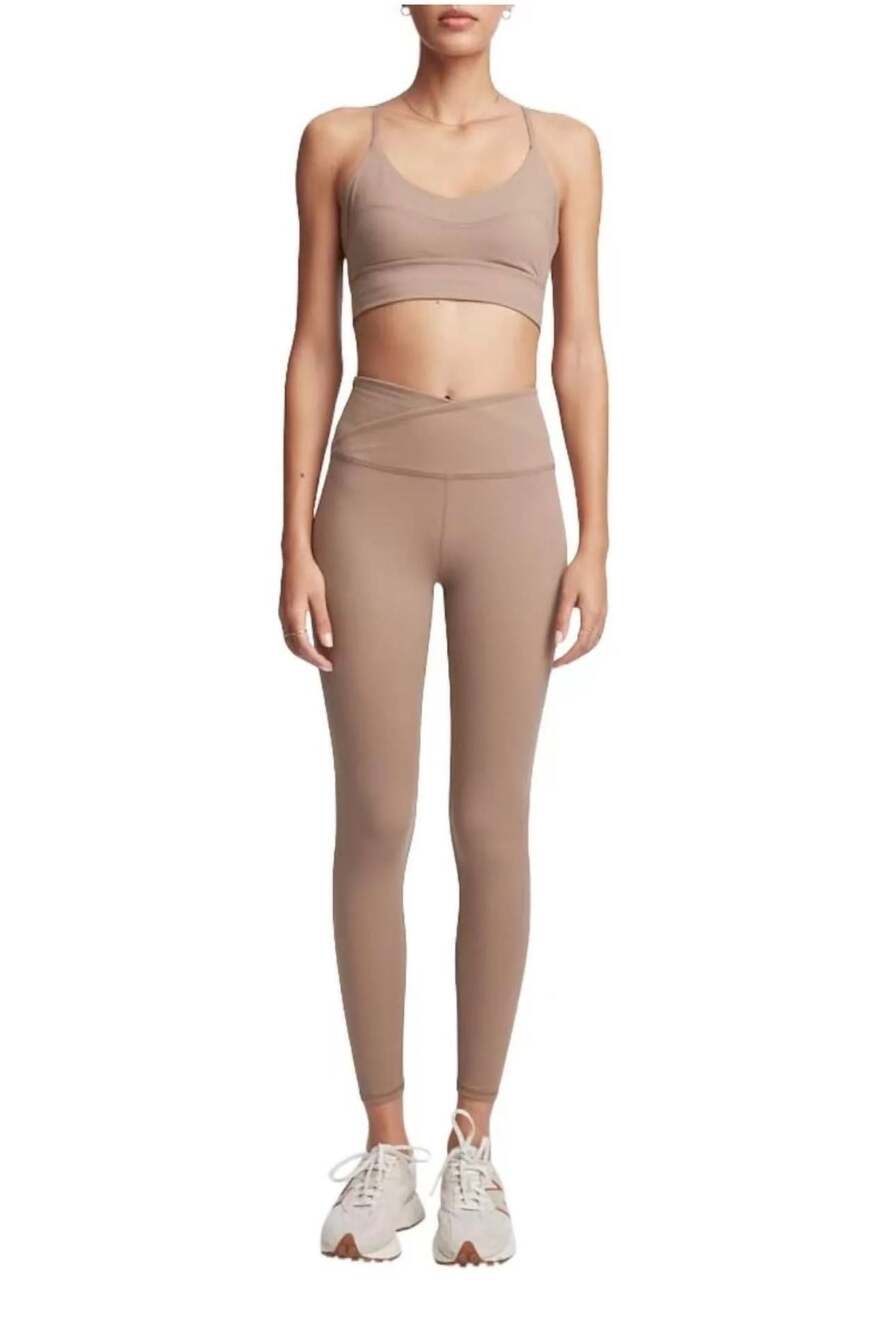 Sincerely Jules for Bandier The Rue V-Waist Leggings in Nutmeg